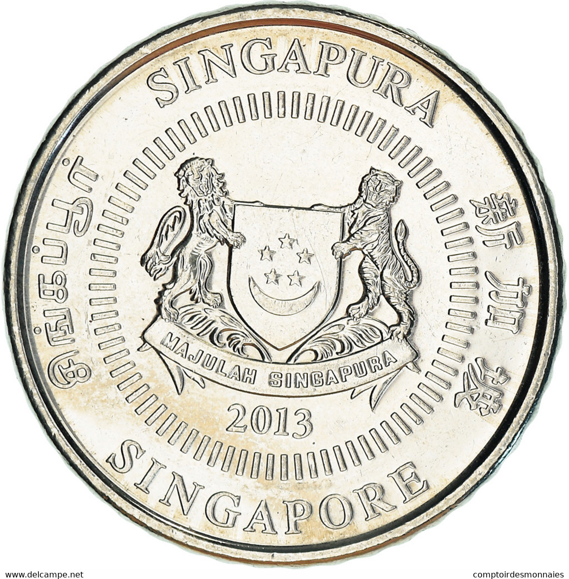 Monnaie, Singapour, 50 Cents, 2013, Singapore Mint, SUP+, Copper-nickel - Singapore