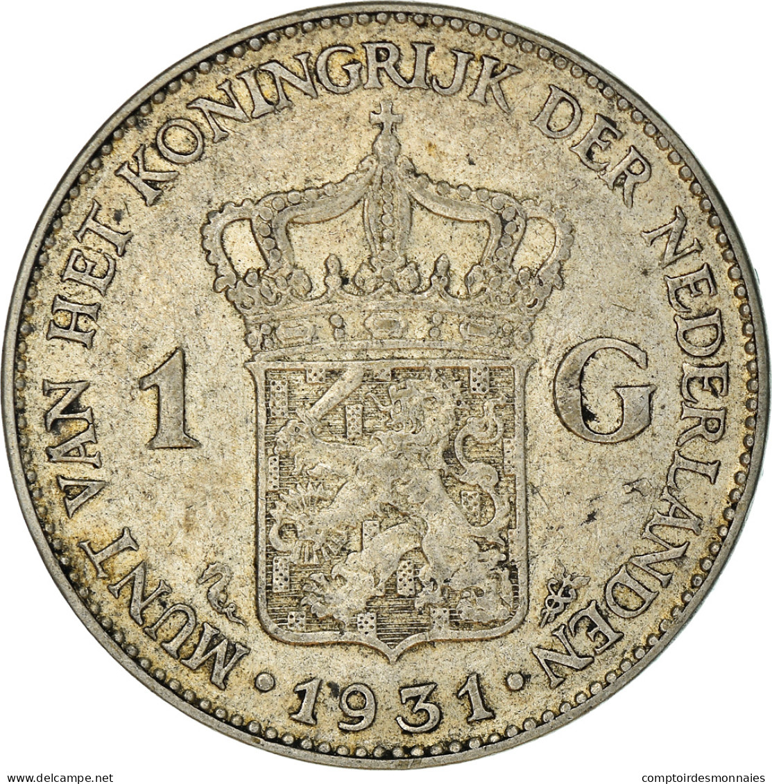 Monnaie, Pays-Bas, Wilhelmina I, Gulden, 1931, TTB, Argent, KM:161.1 - 1 Gulden