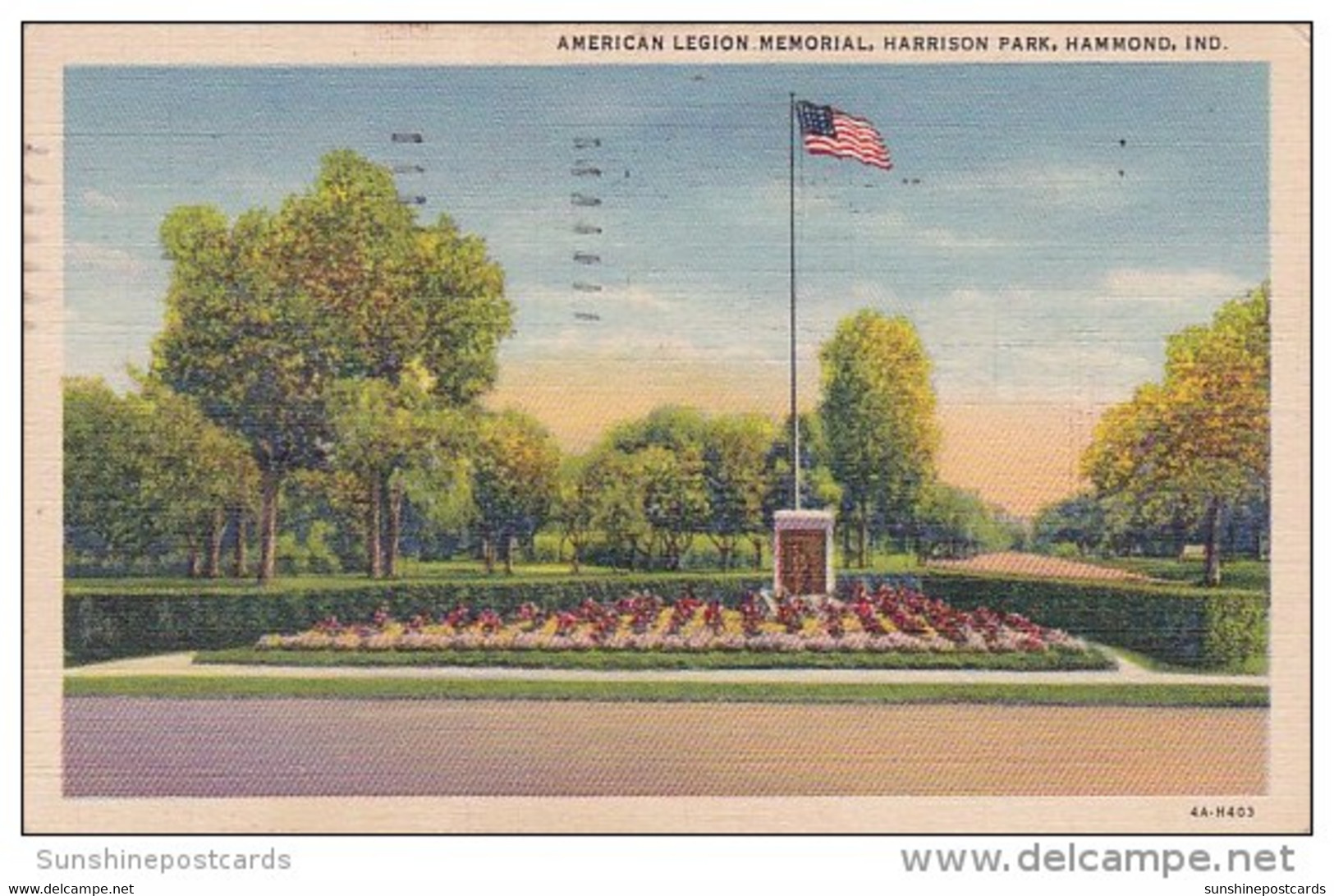 American Legion Memorial Harrison Park Hammond Indiana 1940 - Hammond