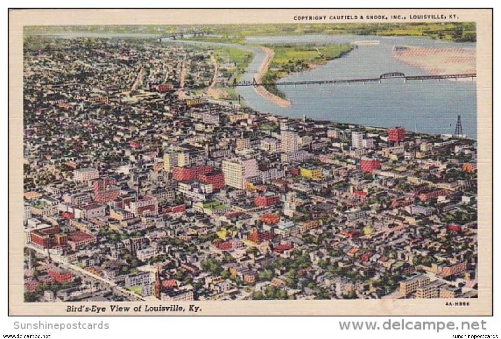 Birds Eye View Of Louisville Kentucky 1949 - Louisville