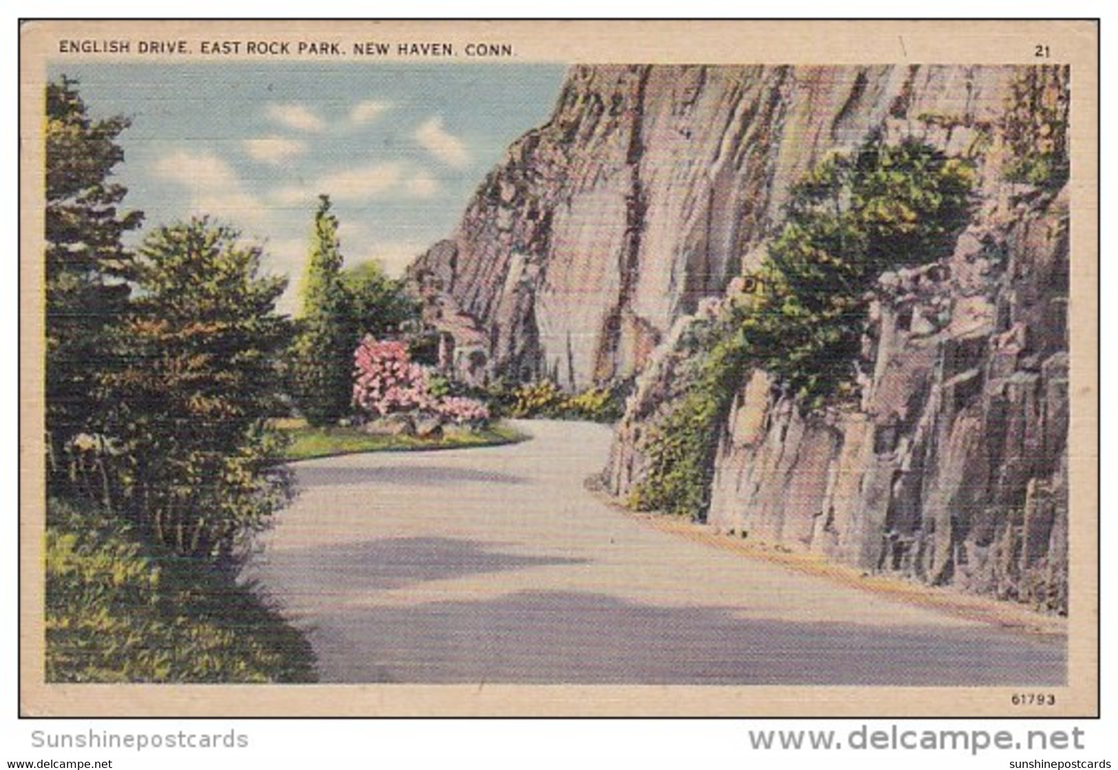 English Drive East Rock Park New Haven Connecticut 1944 - New Haven