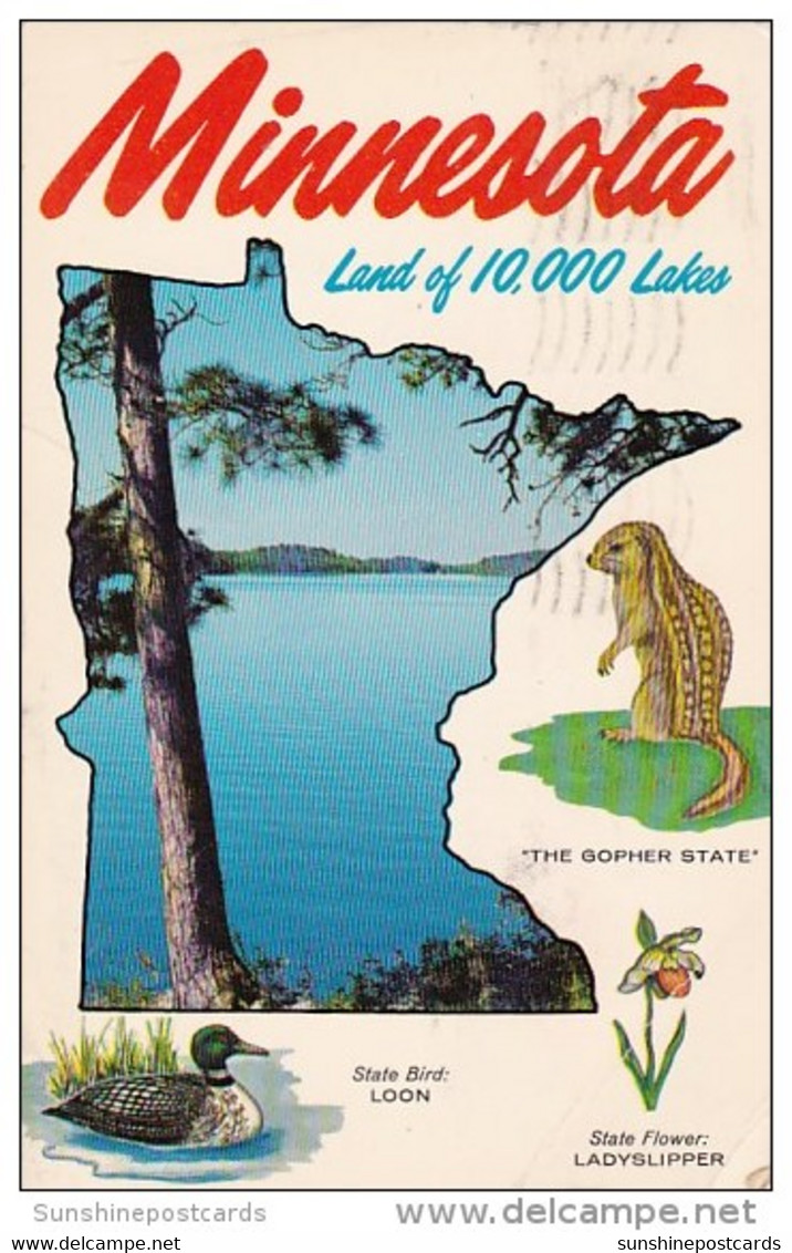 State Map Of Minnesota 1988 - St Paul