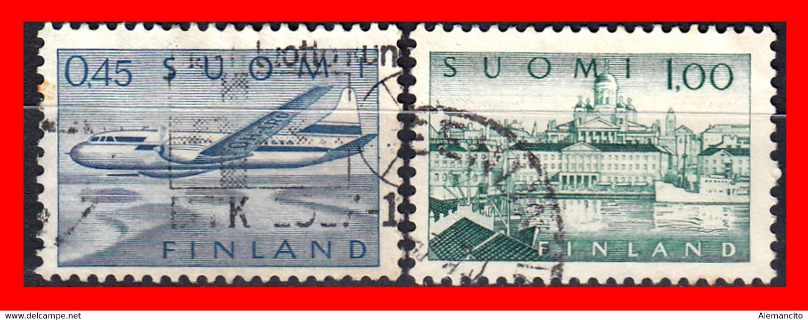 FINLANDIA – ( SUOMI ) TIMBRES. AÑO 1958 –EL PUERTO DE HELSINKI - Used Stamps