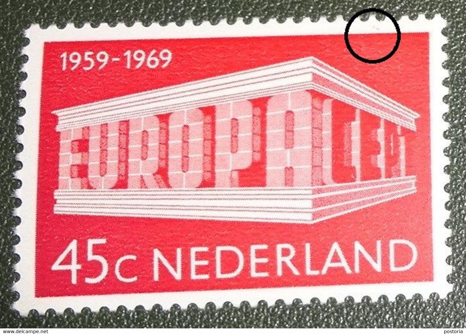 Nederland - MAST - 926 PM1 - 1969 - Plaatfout - Postfris - Diagonaal Krasje In Zegelrand - Errors & Oddities