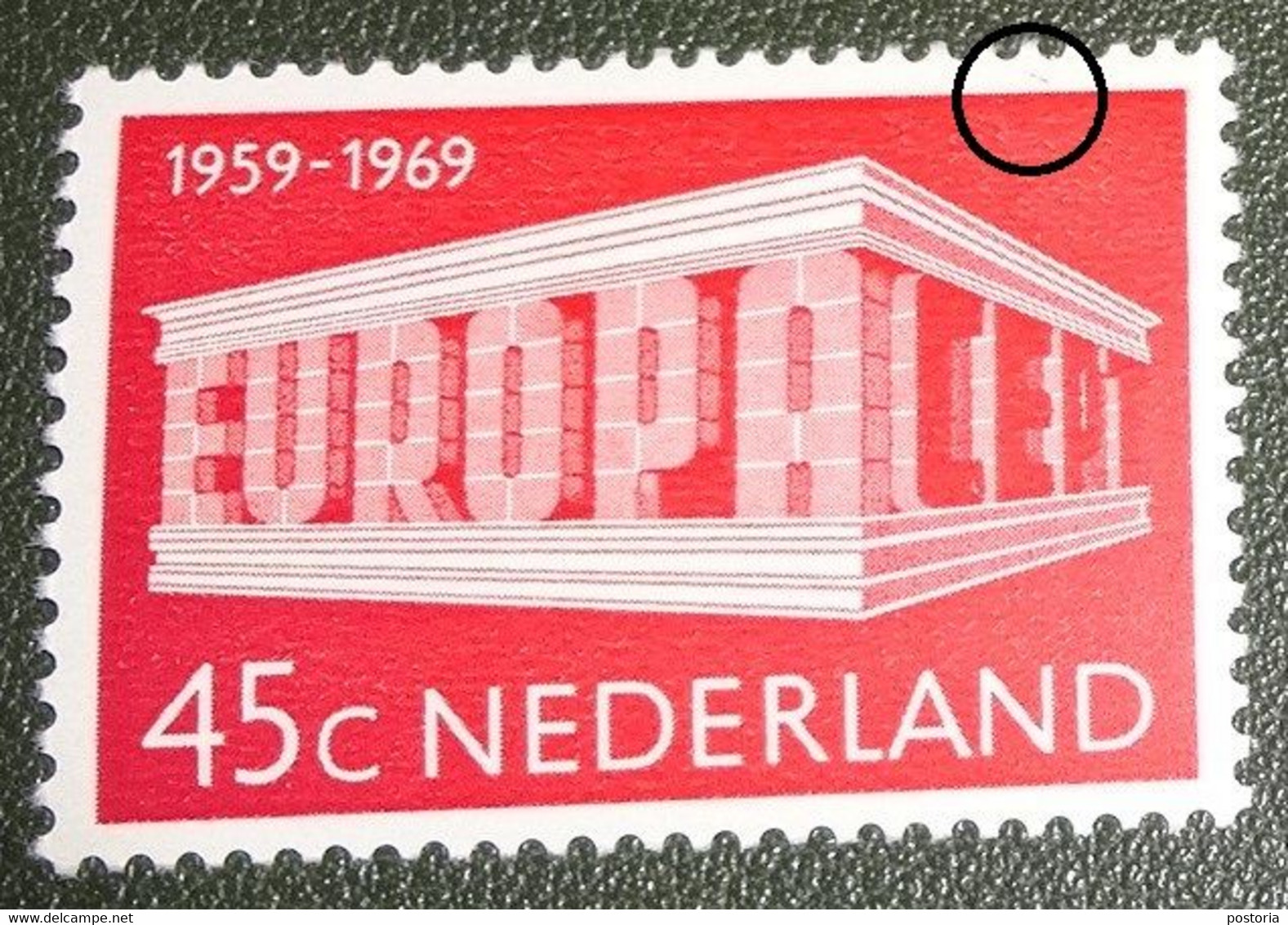 Nederland - MAST - 926 PM1 - 1969 - Plaatfout - Postfris - Diagonaal Krasje In Zegelrand - Plaatfouten En Curiosa