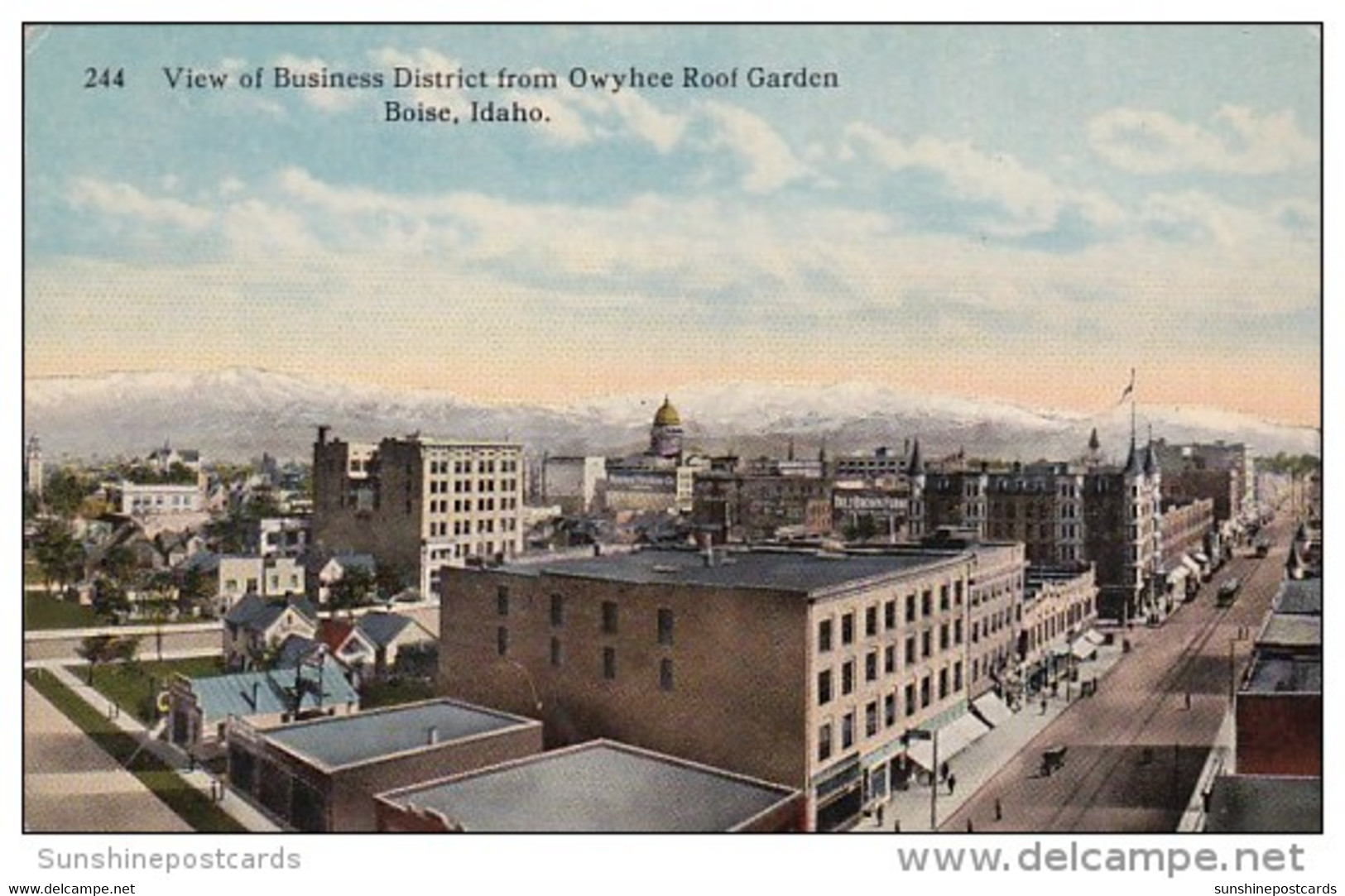 View Of Business Section From Owyhee Roof Garden Boise Iowa - Boise