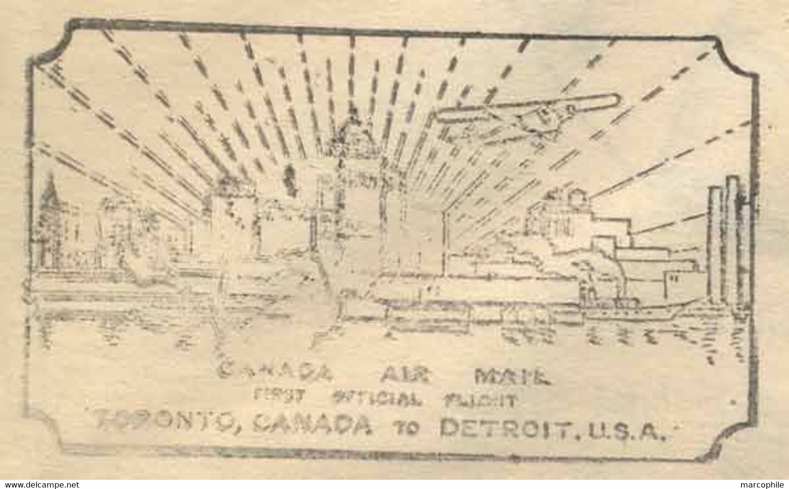 CANADA / 1929 ENVELOPPE PREMIER VOL ILLUSTREE (ref 8519a) - First Flight Covers