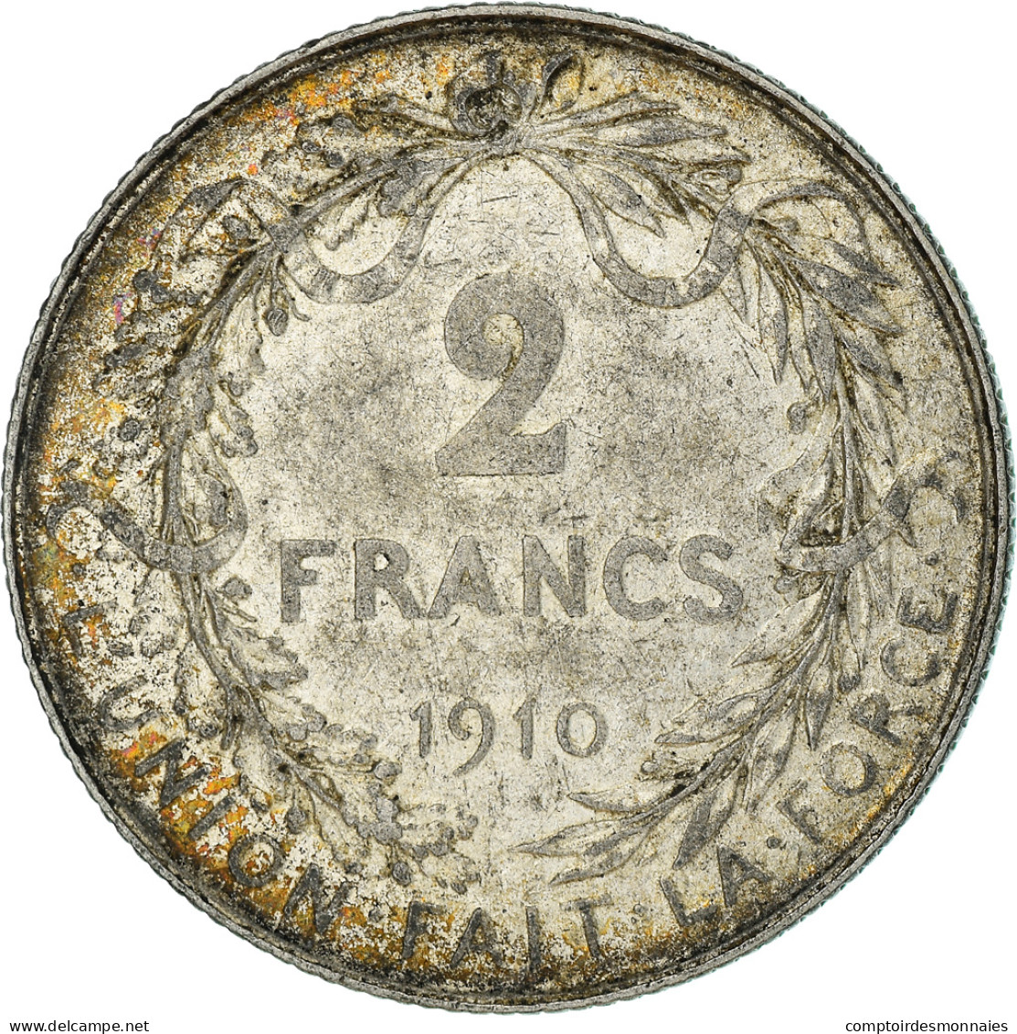 Monnaie, Belgique, 2 Francs, 2 Frank, 1910, TTB, Argent, KM:74 - 2 Frank