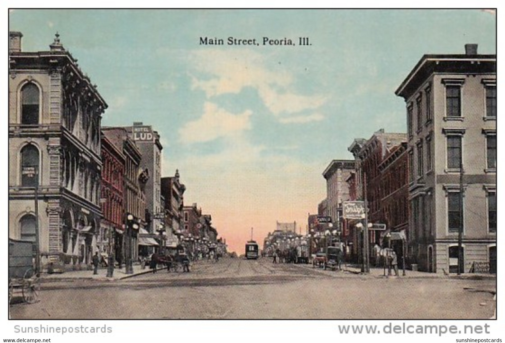Main Street Peoria Illinois 1913 - Peoria