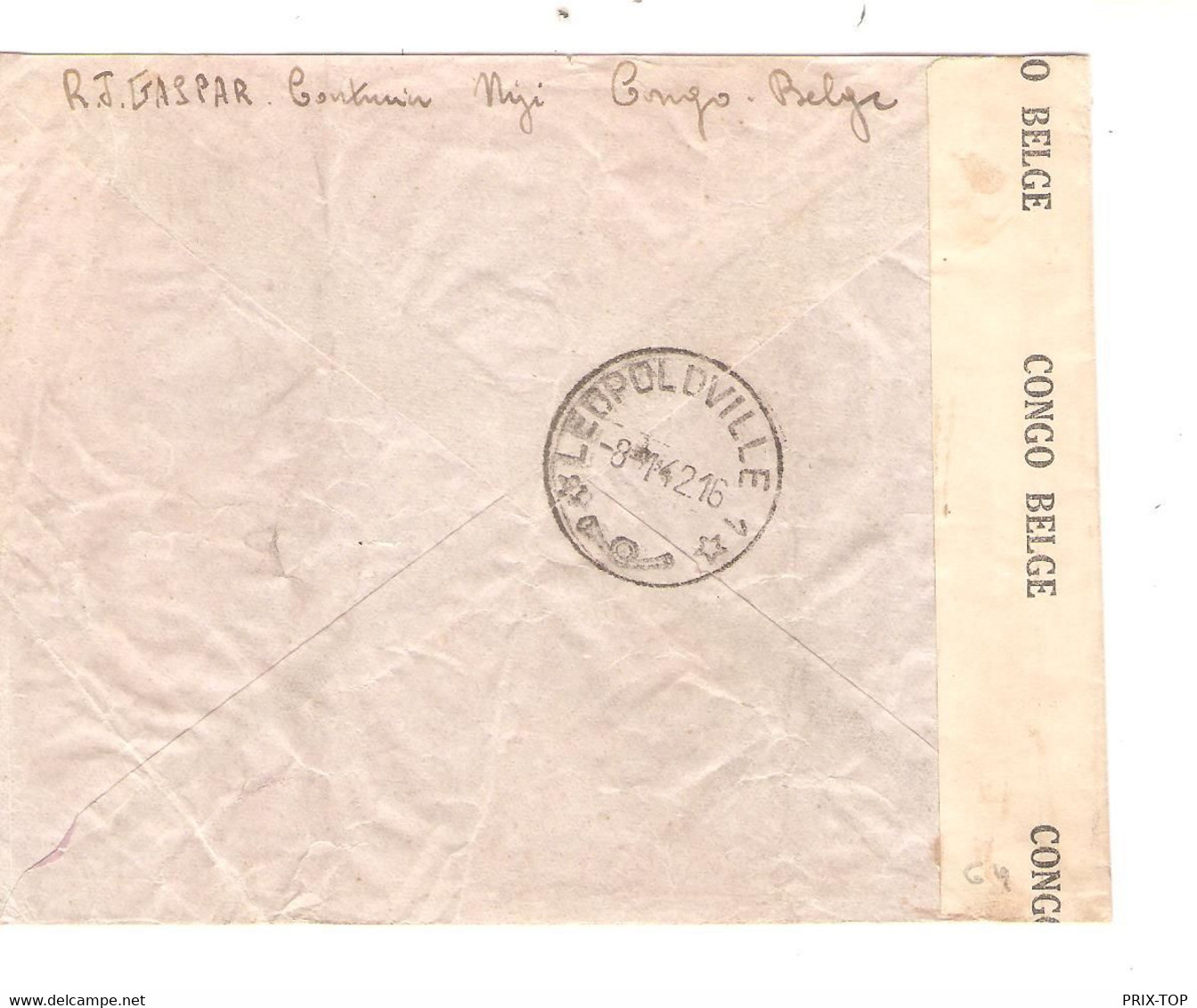REF4791/ TPA 13 - TP 180 S/L. Avion Via Panaméricain C. Nizi 1942 Censure Congo Belge > USA Via Léopoldville - Storia Postale