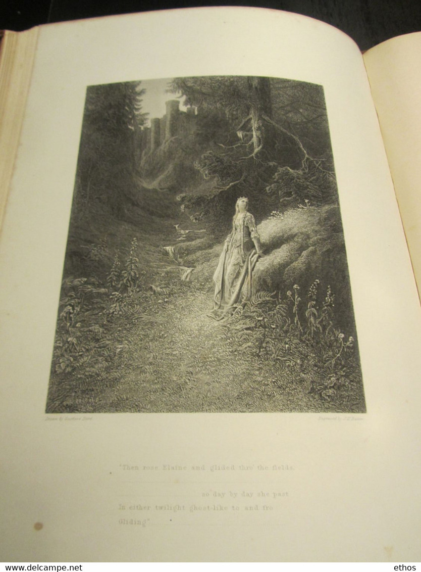 "ELAINE" Alfred Tennyson-Gustave doré-Edward Moxon 1867