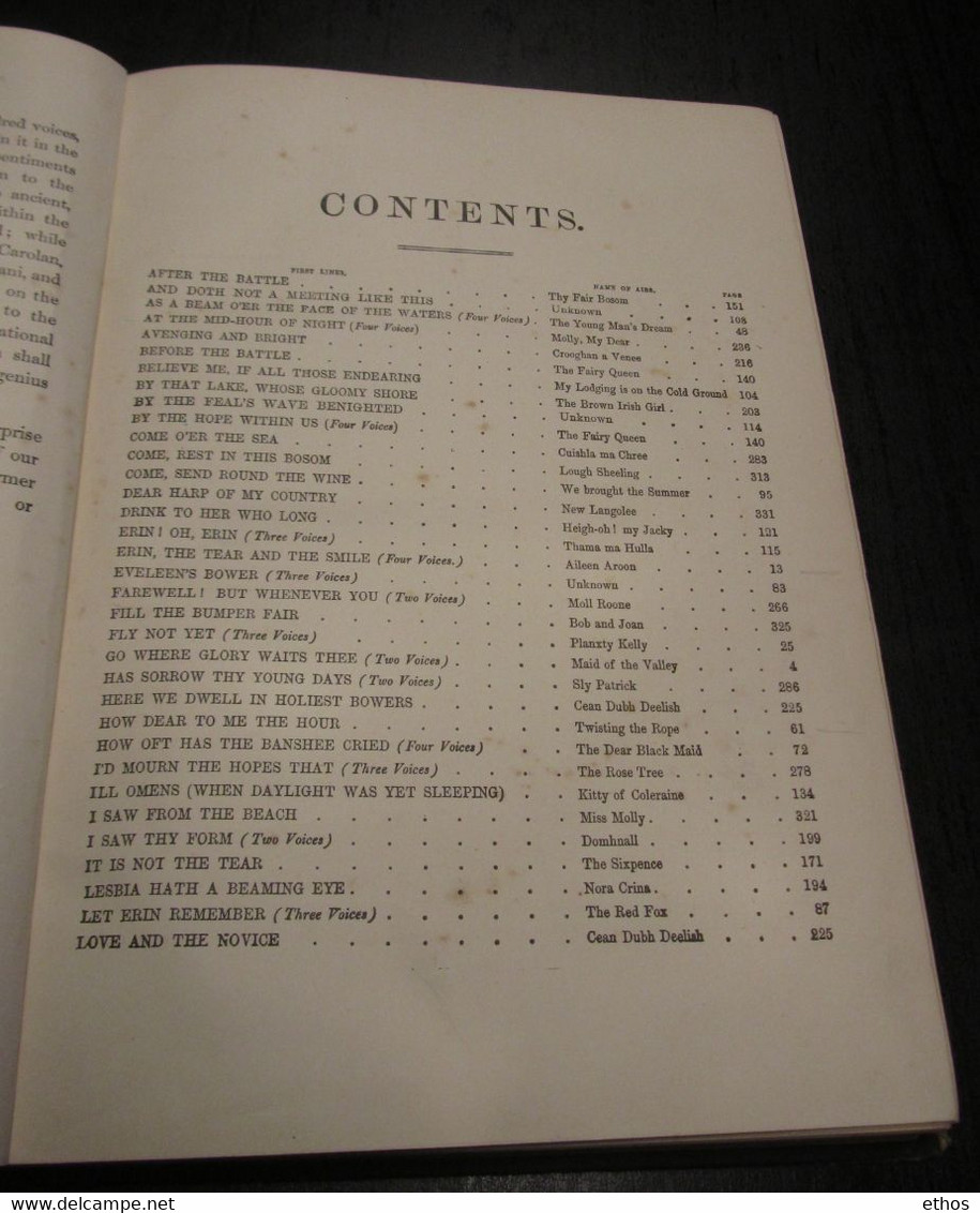 Mélodies Irlandaises Avec Symphonies... Par Sir John Stevenson...Edition 1859. - Andere & Zonder Classificatie