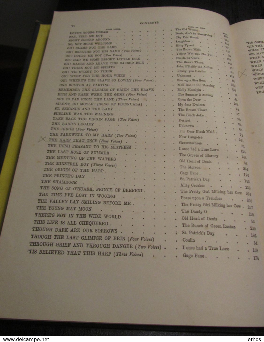 Mélodies irlandaises avec Symphonies... Par Sir John Stevenson...Edition 1859.