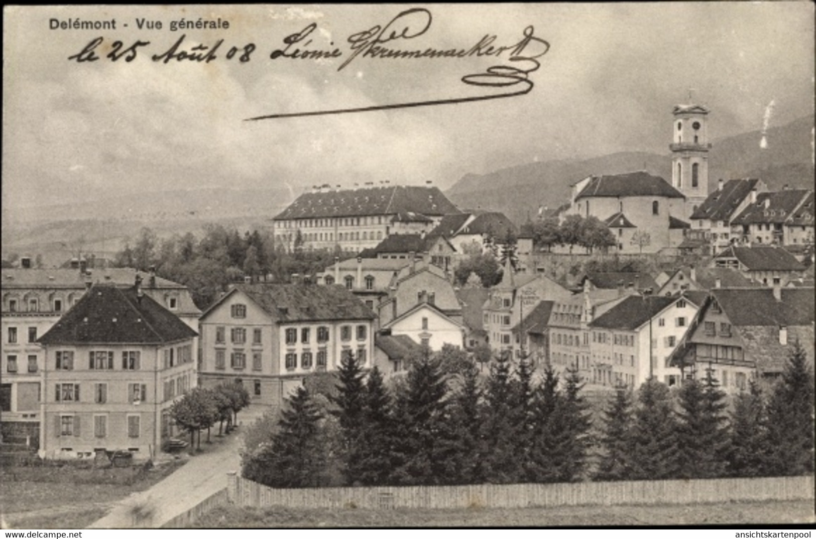 CPA Delémont Kt. Jura Schweiz, Vue Générale - Delémont