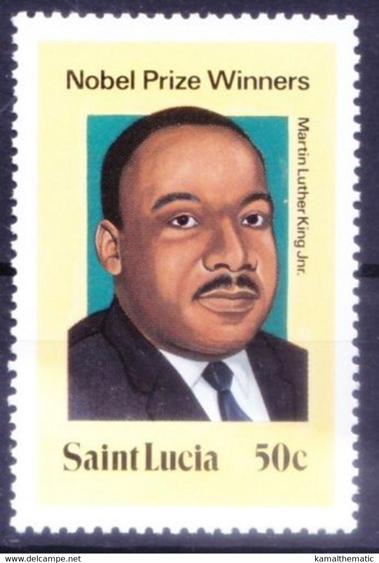 St. Lucia 1980 MNH, Martin Luther King Nobel Peace Prize Winner - Martin Luther King