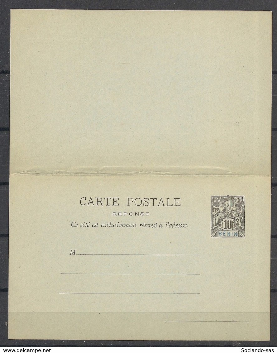 Bénin - N°Yv. 24 - Groupe 10c Noir - Entier  Carte Postale + Carte Postale Réponse - Covers & Documents