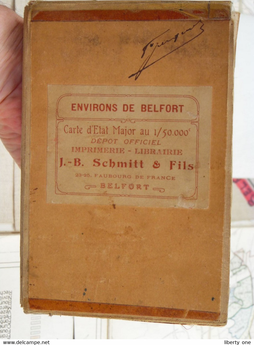 Environs de BELFORT ( FR ) 1/50.000 > Voir DETAIL svp !! ( Carte Katoen / Coton / Cotton ) Imp. J. B. SCHMITT & Fils !