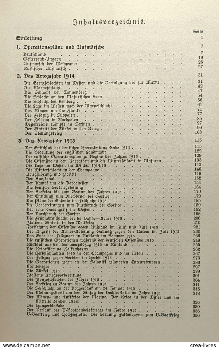 Der Weltkrieg 1914-1918 Dem Deutschen Volke Vorgestellt ( Band Eins Und Zwei) - Historia