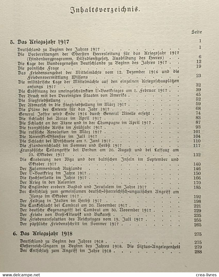 Der Weltkrieg 1914-1918 dem deutschen volke vorgestellt ( Band eins und zwei)