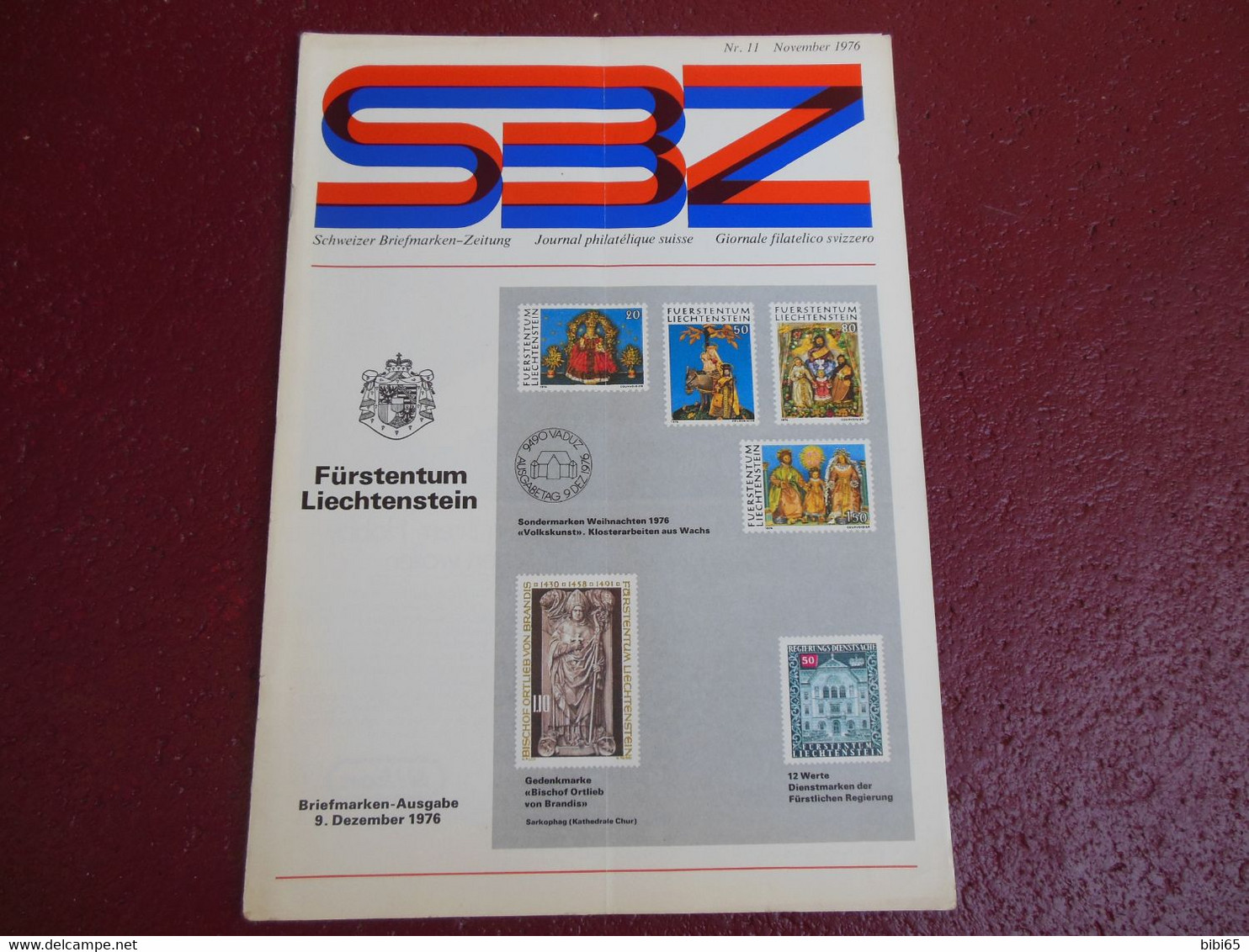 SCHWEIZER BRIEFMARKEN ZEITUNG JOURNAL PHILATELIQUE SUISSE GIORNALE FILATELICO SVIZZERO NR 11 NOVEMBER 1976 - Colecciones