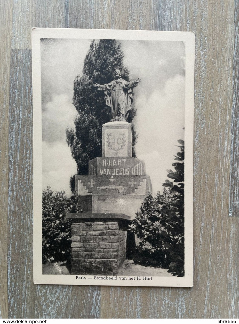 Perk - Standbeeld Van Het H. Hart / Uitgever R. Peeters - Gypers Schilder/behanger / Kunstfotogr. E. Beernaert, Lokeren - Steenokkerzeel