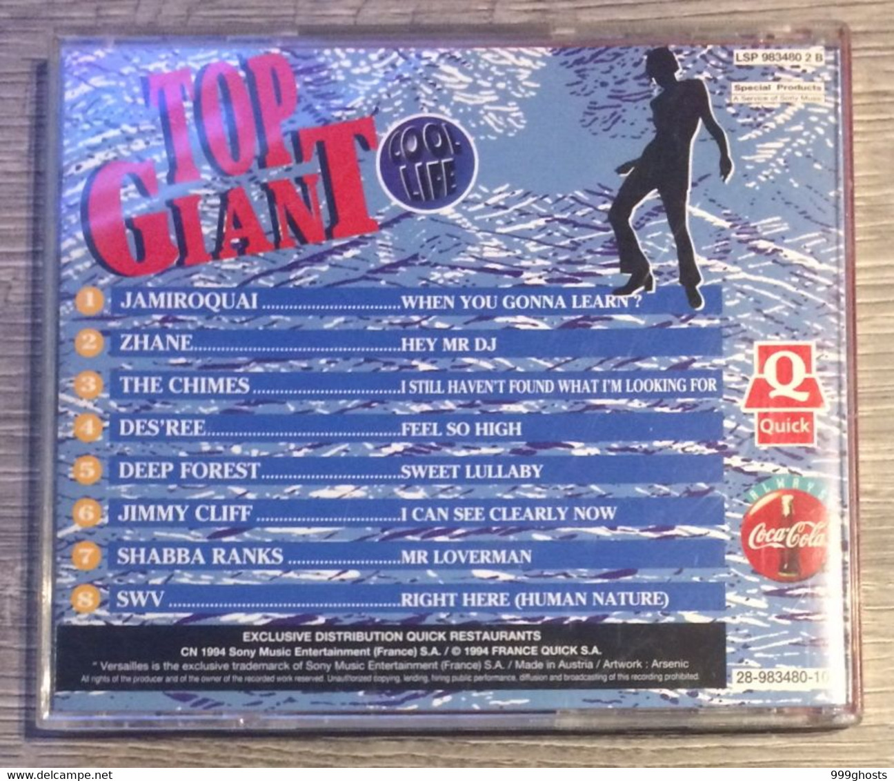 QUICK CD TOP GAINT (Case Damaged, CD Good) JAMIROQUAI SHABBA RANKS ZHANE JIMMY CLIFF DES'REE DEEP FOREST THE CHIMES SWV - Hit-Compilations