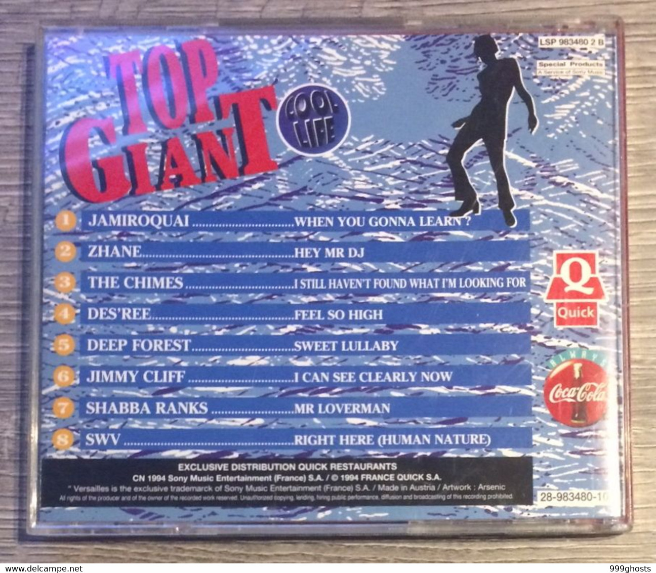 QUICK CD TOP GAINT (Case Damaged, CD Good) JAMIROQUAI SHABBA RANKS ZHANE JIMMY CLIFF DES'REE DEEP FOREST THE CHIMES SWV - Compilations