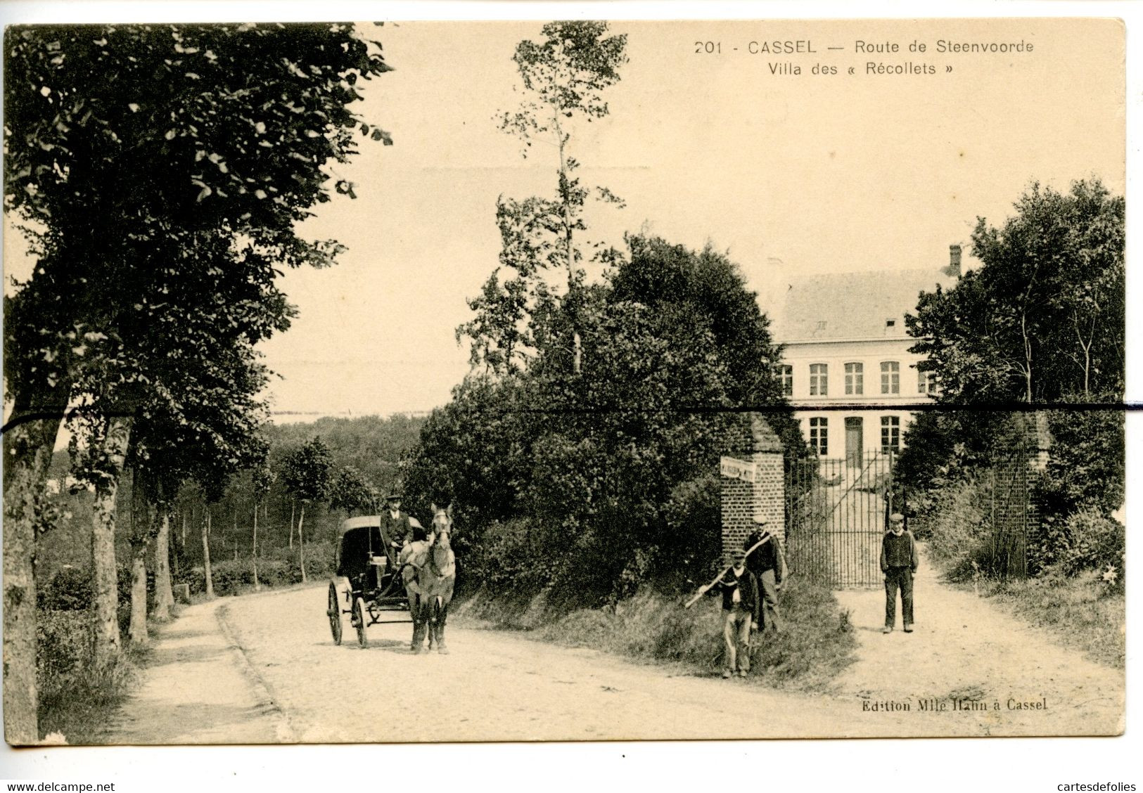 CPA. D59. CASSEL . Route De Steenvoorde. Villa Des Recollets. 1914 - Cassel