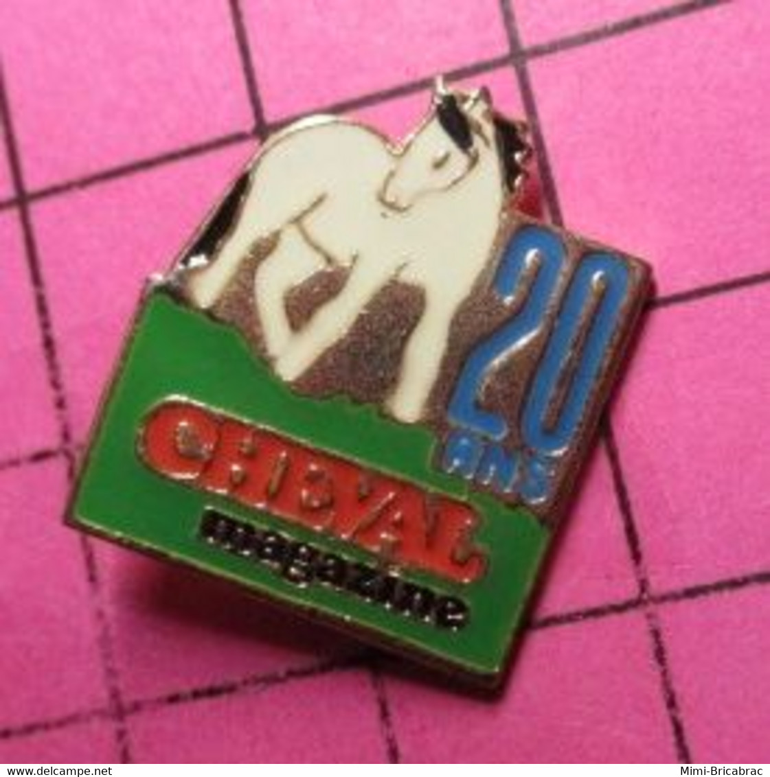 1215b Pin's Pins / Beau Et Rare / THEME : MEDIAS / REVUE CHEVAL MAGAZINE 20 ANS - Médias