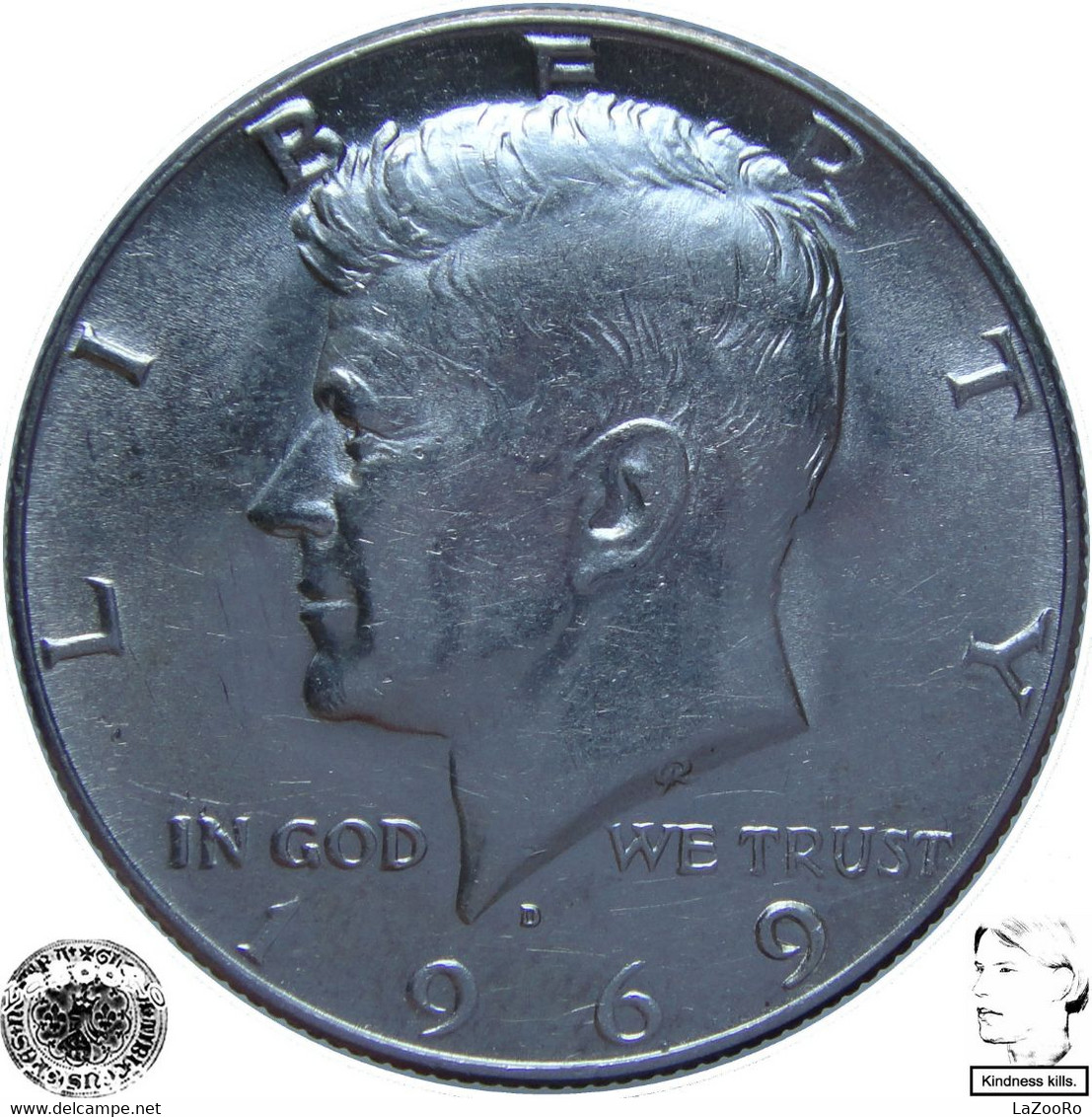 LaZooRo: United States 1/2 Dollar 1969 D UNC DDR - Silver - 1964-…: Kennedy