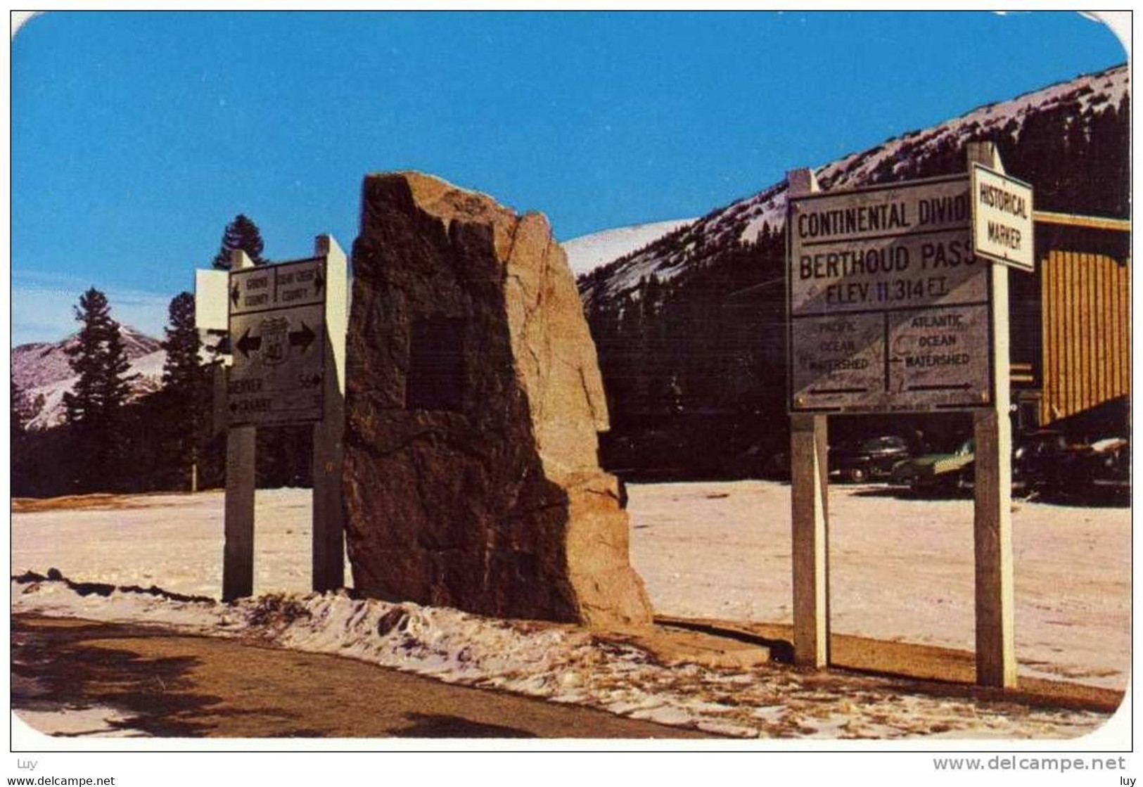 Rock Markers At The Summit Of Berthoud Pass, Continental Divide, Wasserscheide ; Stampiglie: CRAIG, CO - American Roadside