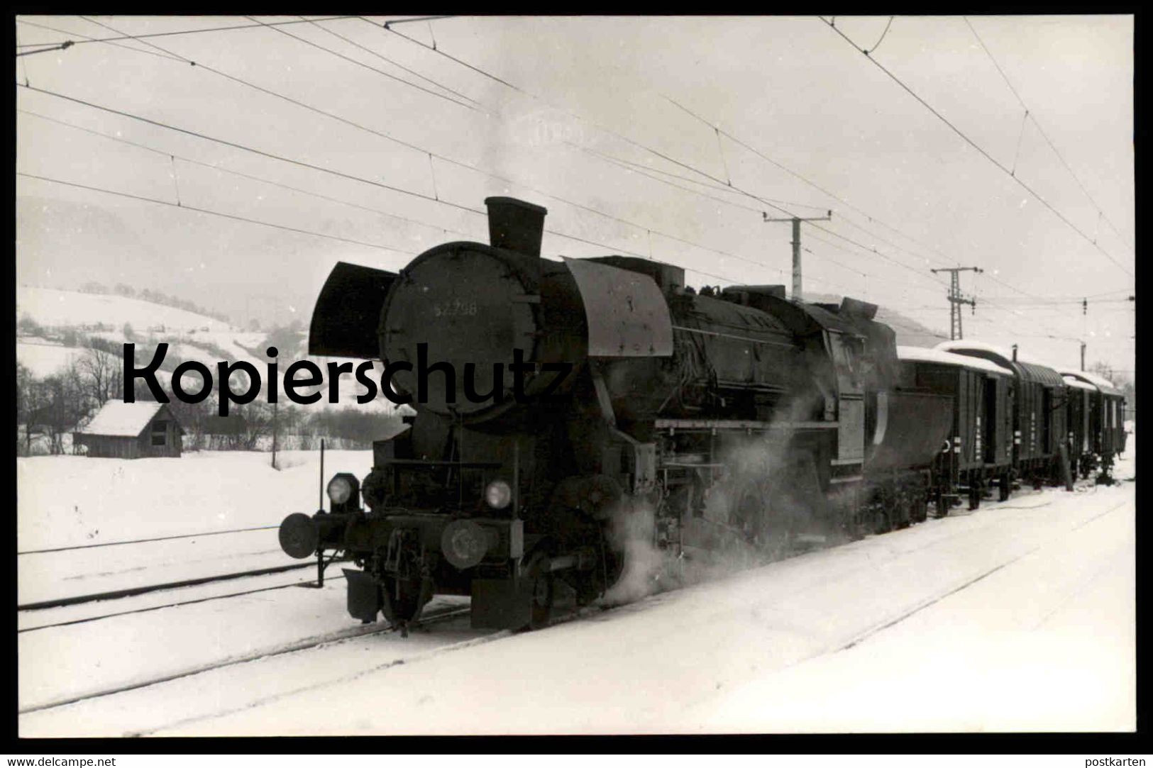 ALTE POSTKARTE GRÖBMING DAMPFLOK 52.798 ÖBB MIT HILFSZUG STEIERMARK SCHNEE Österreich Austria Ansichtskarte Cpa Postcard - Gröbming