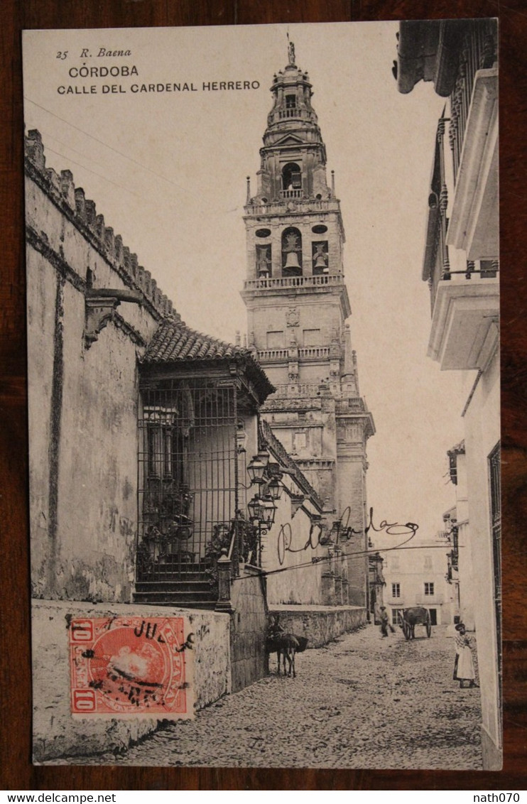Ak CPA 1909 Cordoba Calle Del Cardenal Herrero Espana Spain Espagne Animée Voyagée - Córdoba