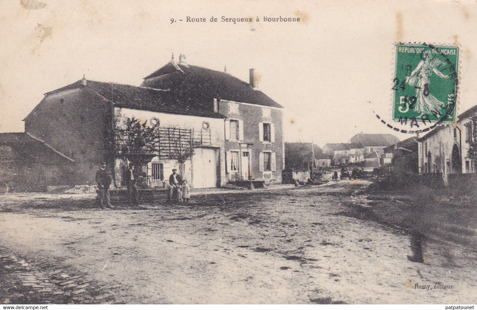 Carte Postale Bourbonne Route De Serqueux - Otros & Sin Clasificación