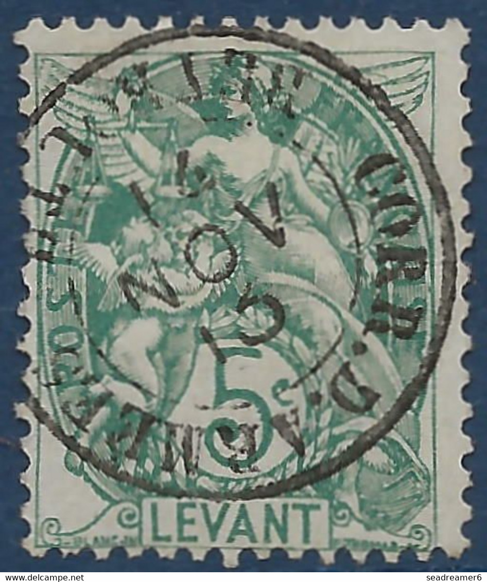 France Colonies Françaises Levant N°13 Blanc 5c Vert Oblitéré Dateur "Corr D'armées/ Beyrouth" Superbe - Gebruikt