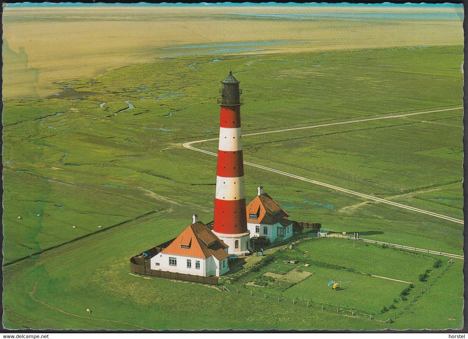 D-25836 Garding - Eiderstedt - Westerhever - Leuchtturm - Luftaufnahme - Air View - St. Peter-Ording