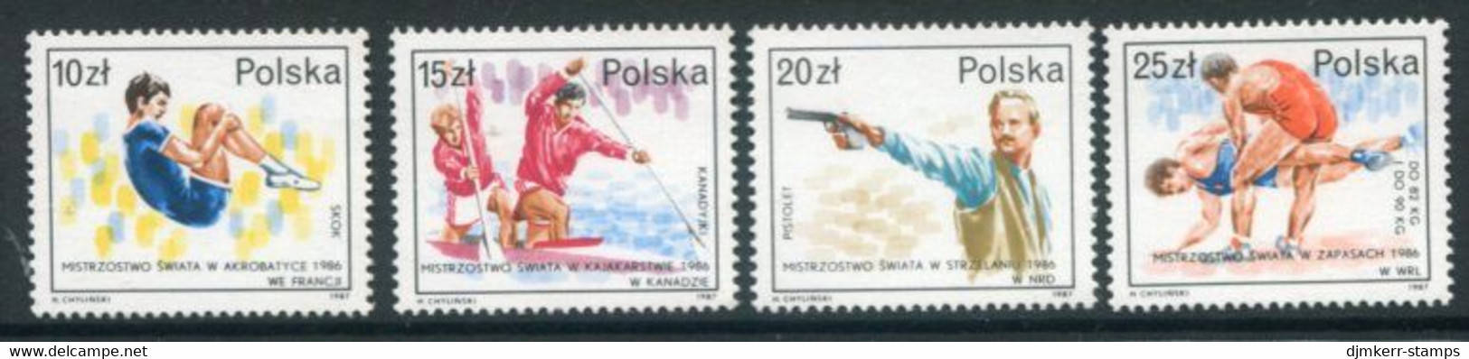 POLAND 1987 Sport Championship Successes MNH / **.  Michel 3118-21 - Unused Stamps