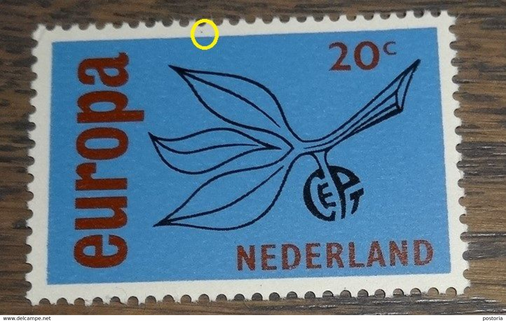 Nederland - MAST - 848 PM - 1965 - Plaatfout - Postfris - Stip Zegelrand - Plaatfouten En Curiosa