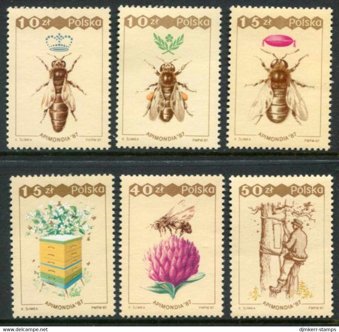 POLAND 1987 APIMONDIA Beekeeping Congress MNH / **.  Michel 3106-11 - Ongebruikt