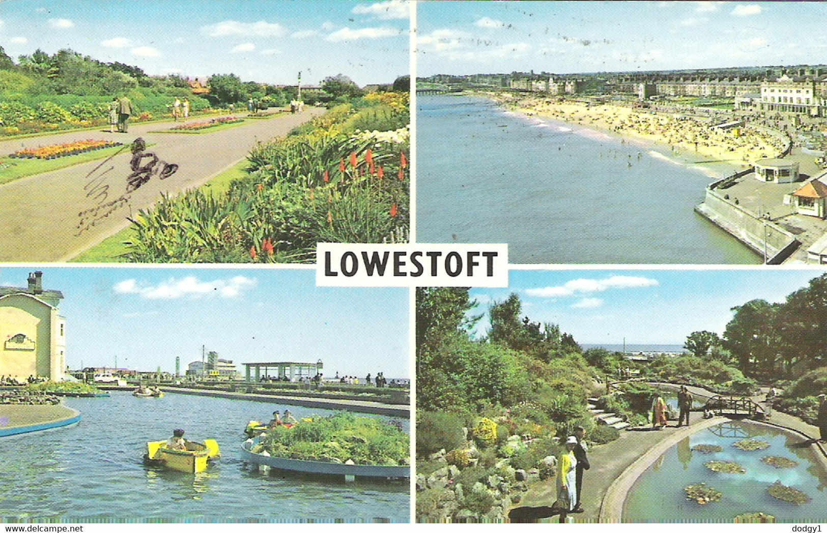 SCENES FROM LOWESTOFT, SUFFOLK, ENGLAND. Circa 1976 USED POSTCARD Ah4 - Lowestoft