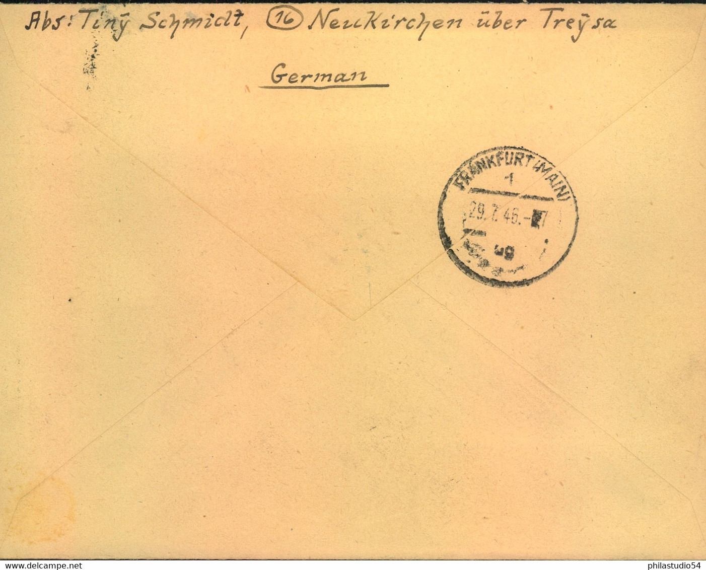 1946, Einschreiben Mit überstempeltem R-Zettel "Breitenbach Am Herzberg" (ursprünglich Hersdeld) - Other & Unclassified