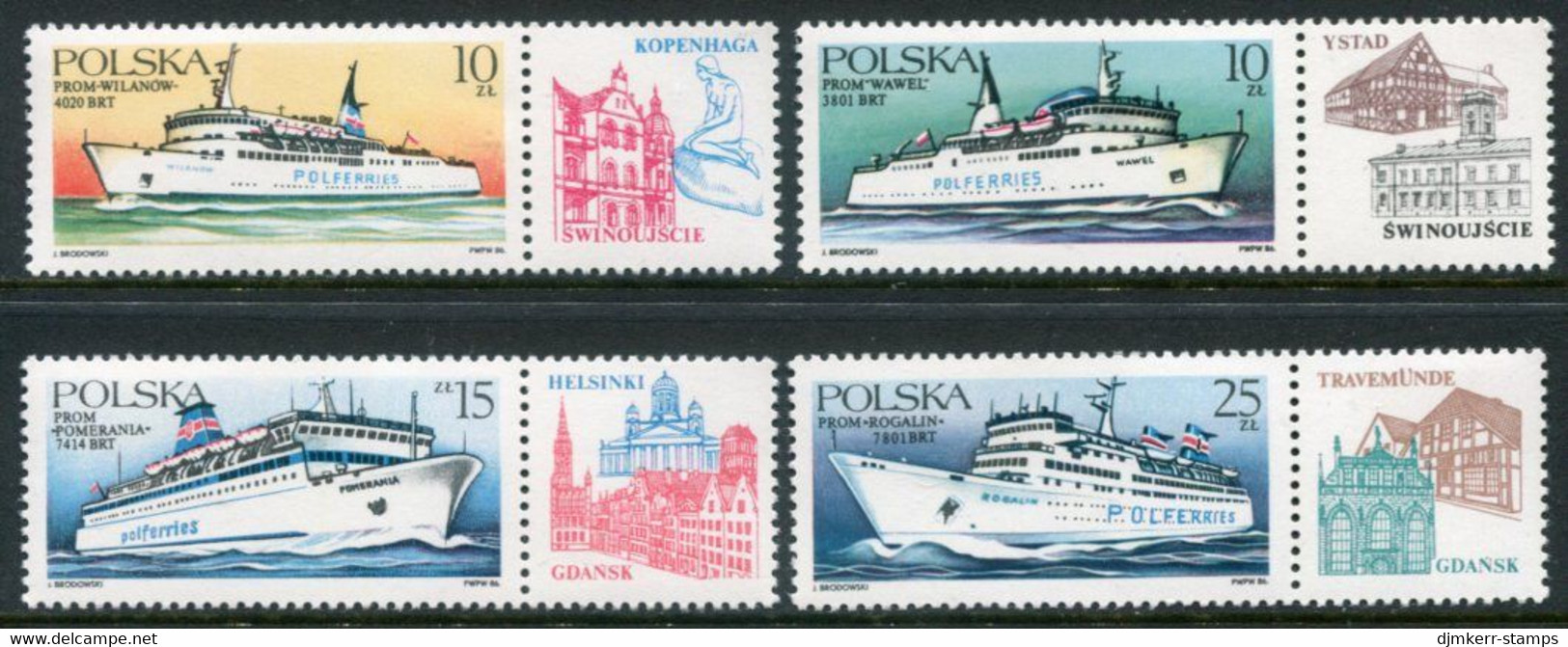 POLAND 1986 Baltic Ferries MNH / **.  Michel 3029-32 - Ungebraucht