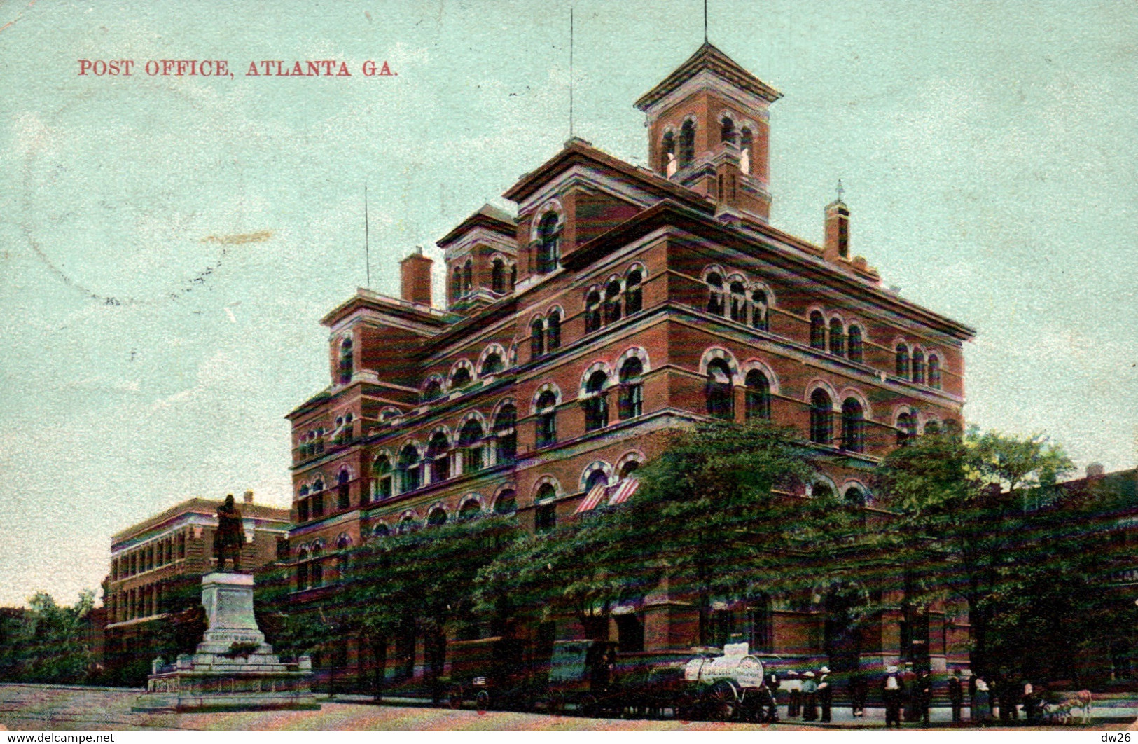 Post Office, Atlanta, Georgia GA - Colorised Post Card 1912 - Atlanta