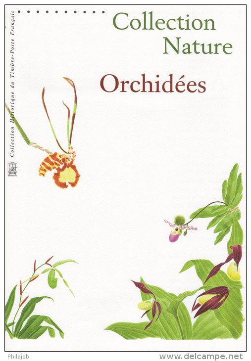 " ORCHIDEES " Sur Document Philatélique Officiel 1er Jour De 4 Pages De 2005 N° YT BF 81. DPO - Orchideeën