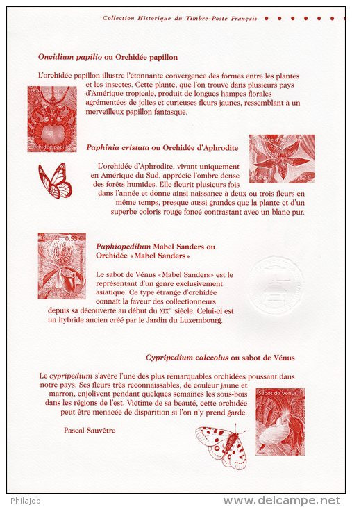 " ORCHIDEES " Sur Document Philatélique Officiel 1er Jour De 4 Pages De 2005 N° YT BF 81. DPO - Orchideen