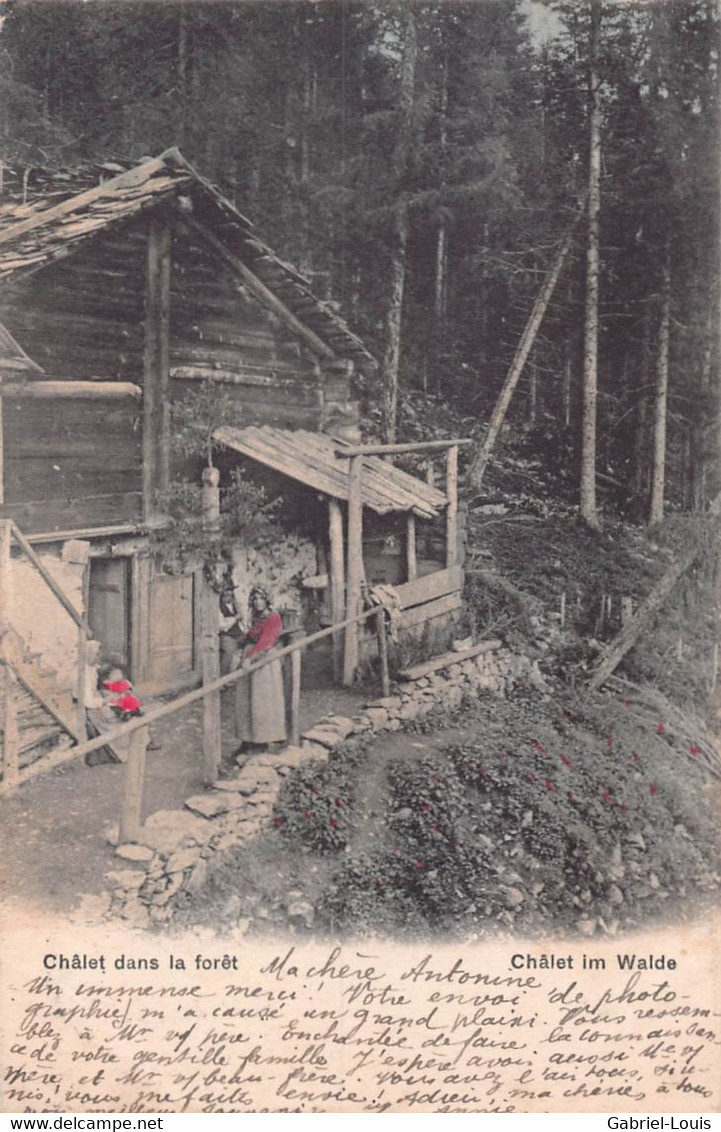 Chalet Dans La Forêt Châlet Im Walde - Ed. Photosport Neuchâtel - 1905 - Animée - Port