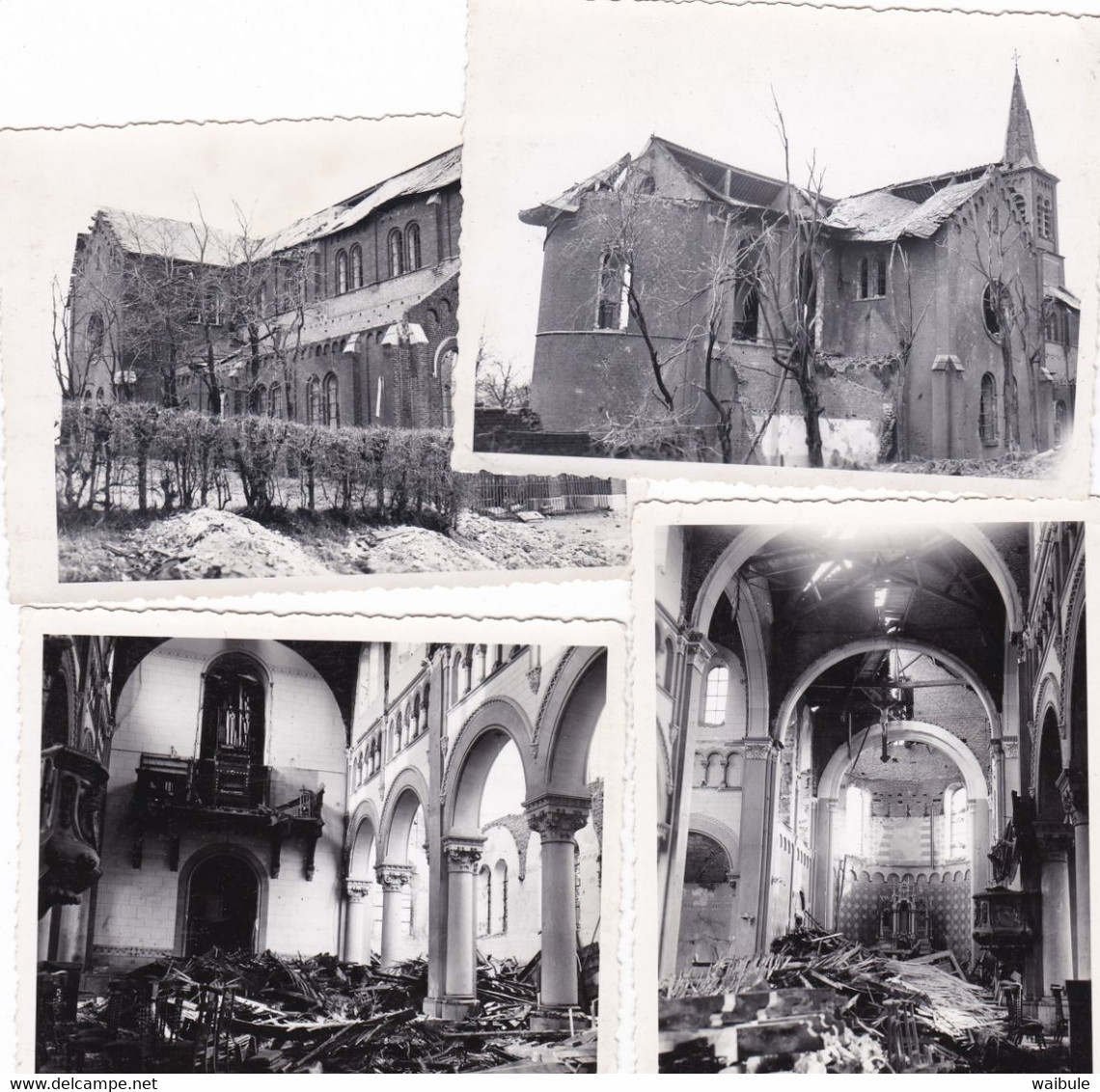 Saint-Nicolas Montegnée Destruction église Par V1 Janvier 1945 (12 X 9) - War, Military
