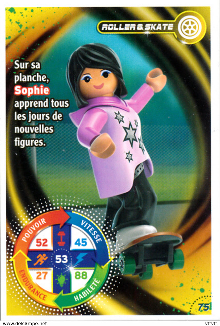 CARTE CARREFOUR, PLAYMOBIL N° 75 - ROLLER SKATE, SKATEBOARD, SOPHIE, 2021, GEOBRA - Altri & Non Classificati