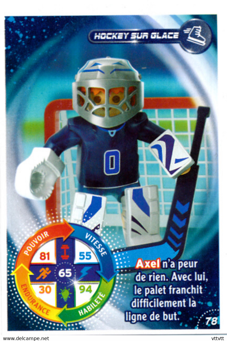 CARTE CARREFOUR, PLAYMOBIL N° 68 - HOCKEY-SUR-GLACE, AXEL, 2021, GEOBRA - Other & Unclassified