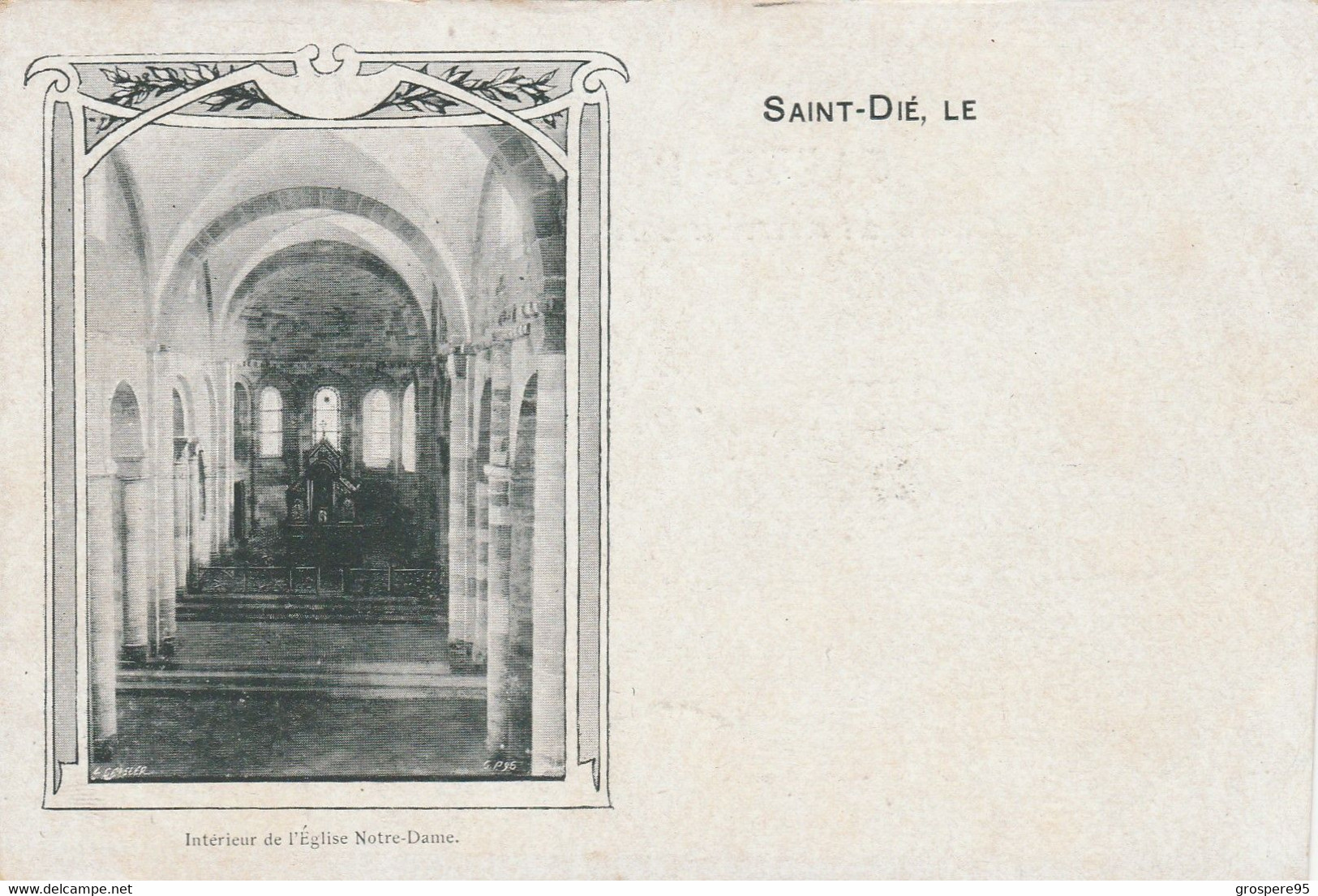 SAINT DIE INTERIEUR DE L'EGLISE NOTRE DAME PRECURSEUR RARE - Saint Die